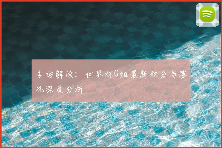 专访解读:世界杯G组最新积分与赛况深度分析