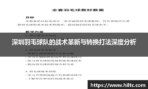 深圳羽毛球队的战术革新与转换打法深度分析